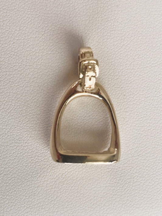 14k gold Stirrup with Strap Bail