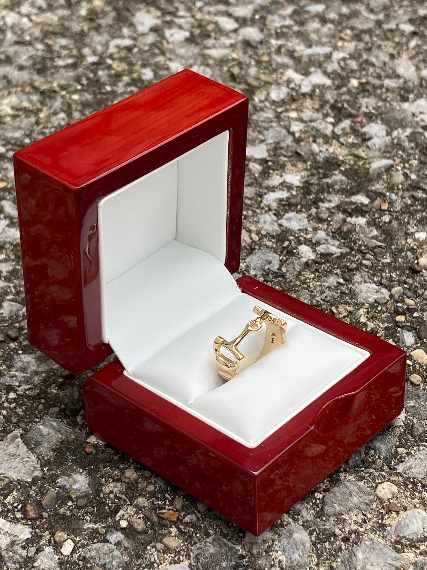 14k Gold Snaffle Bit Ring