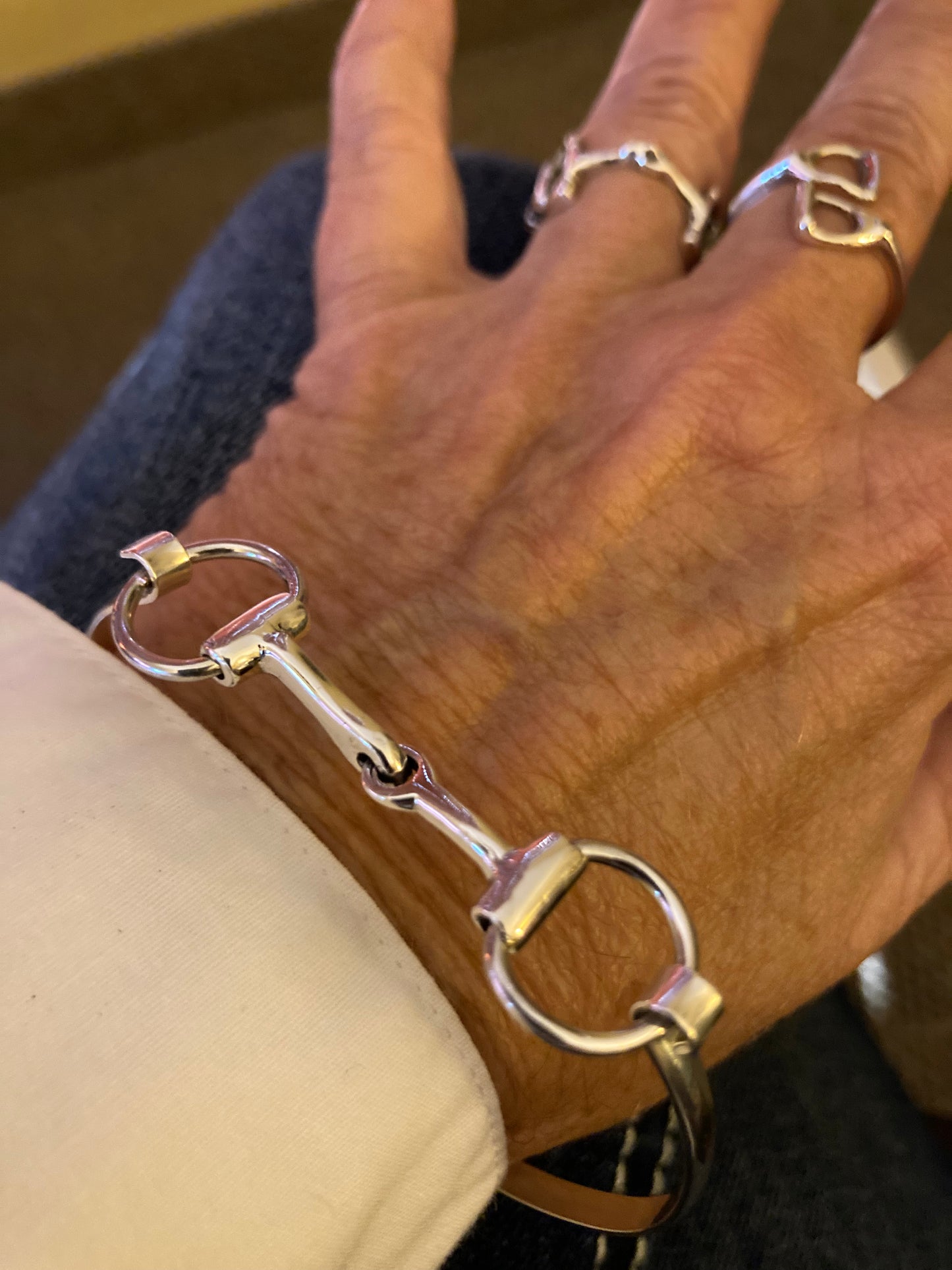 Sterling Silver Snaffle Bit Bracelet