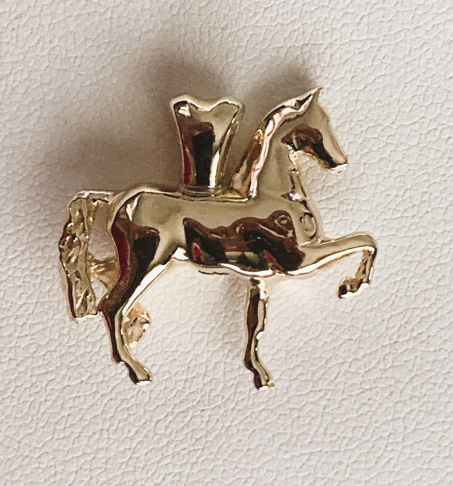 Polished Gold Prancing Horse