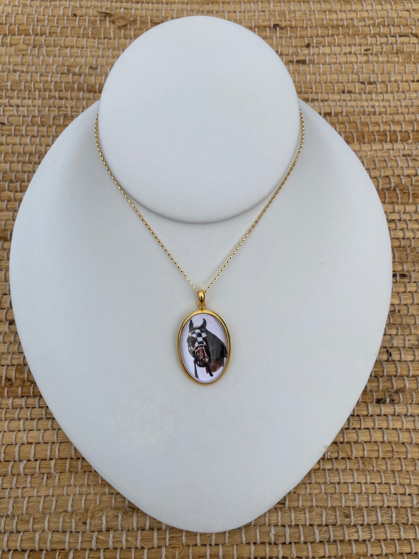 Secretariat Crystal Pendant in Vermeil