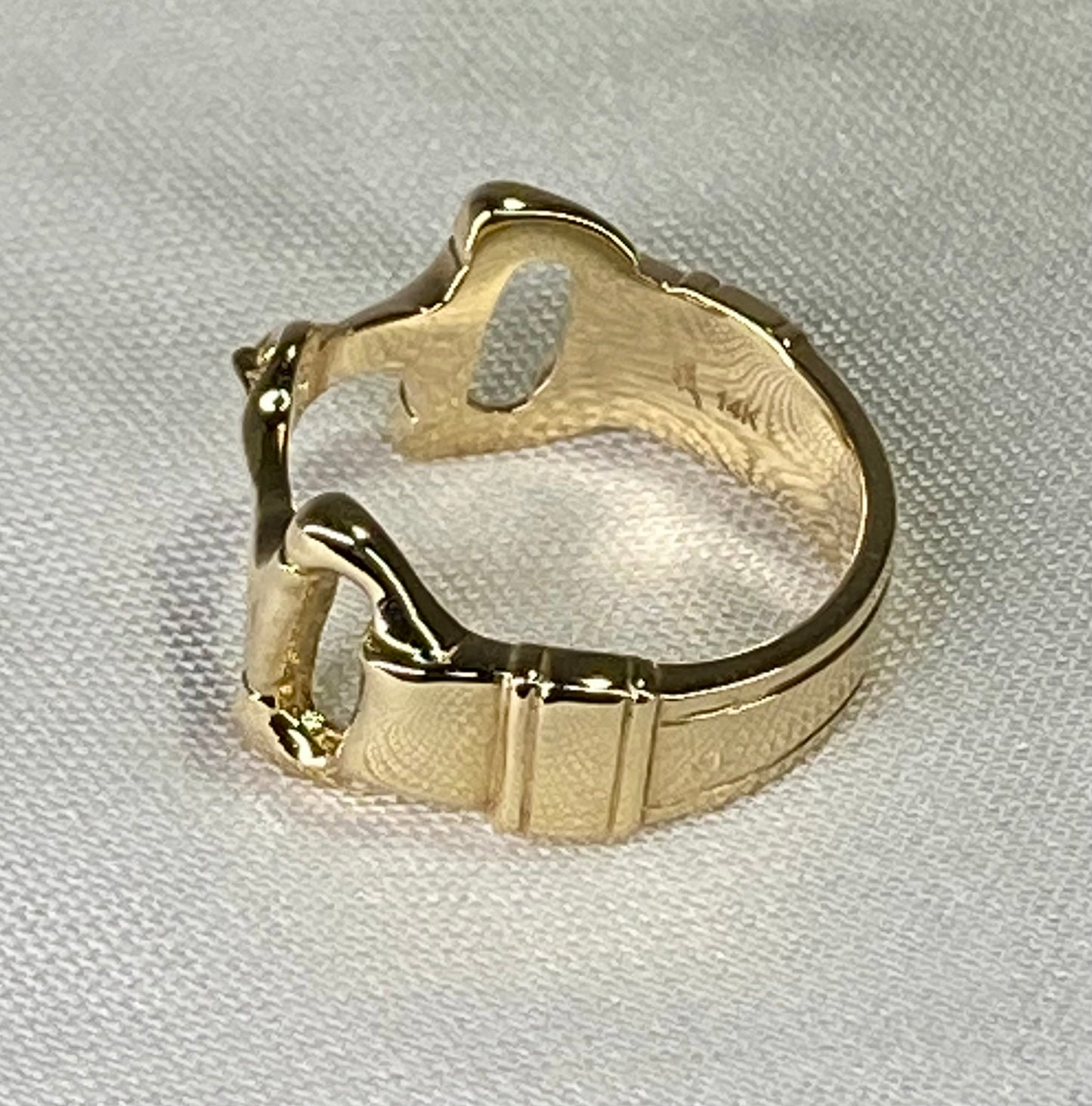 Gold Snaffle Bit Ring