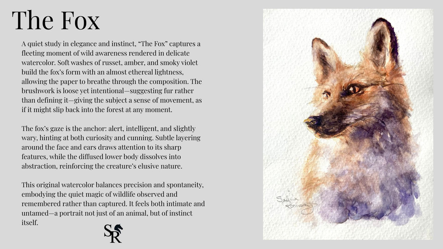 Fox Crystal Pendant in Sterling Silver