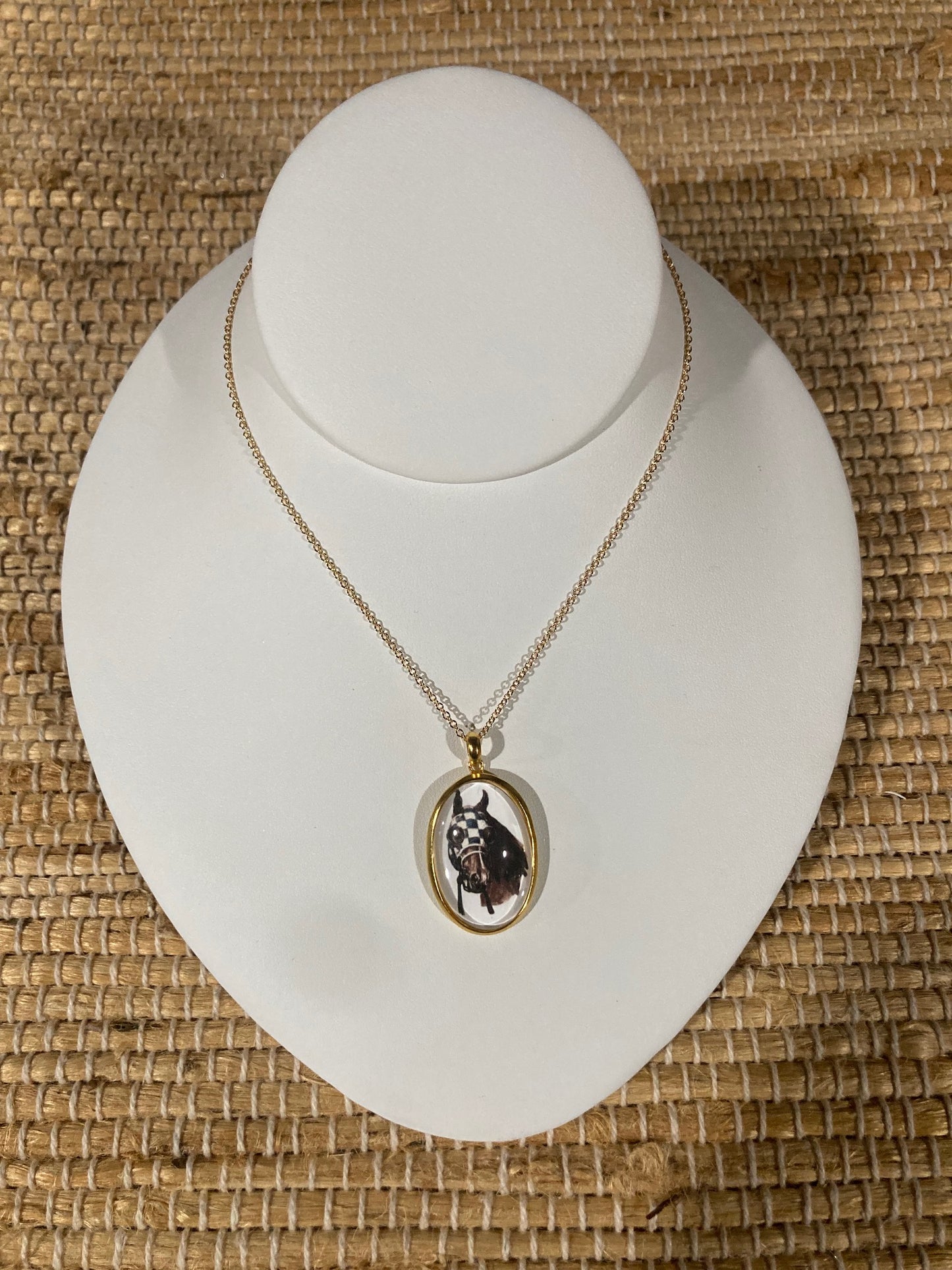 Secretariat Crystal Pendant in Vermeil