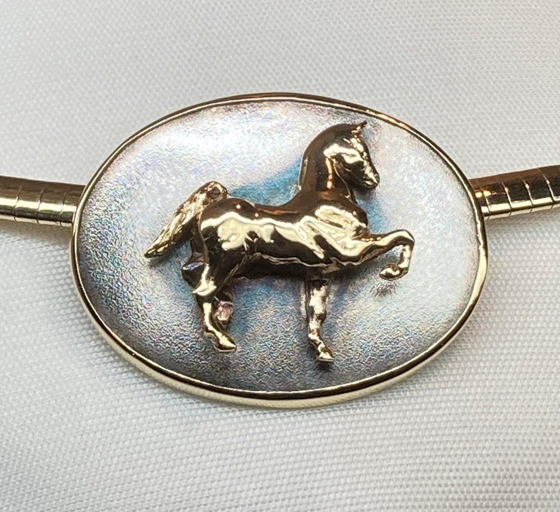 Center Ring Slide shows the highly animated, elegant step of the American Saddlebred.
