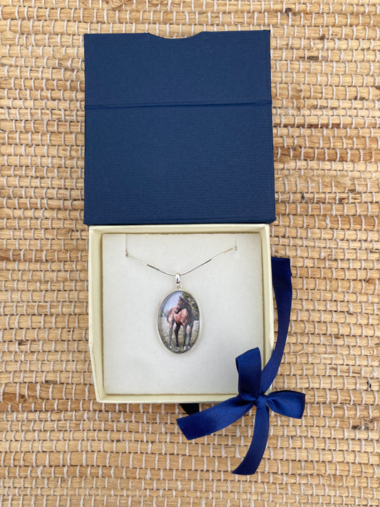 The Filly Crystal Pendant in Sterling Silver