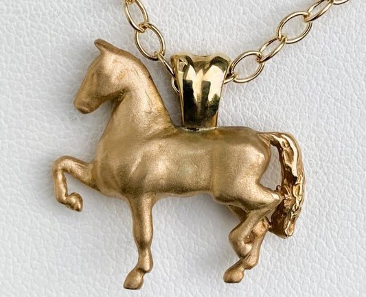 14k Gold Classic Prancing Horse - Salina Ramsay Studio