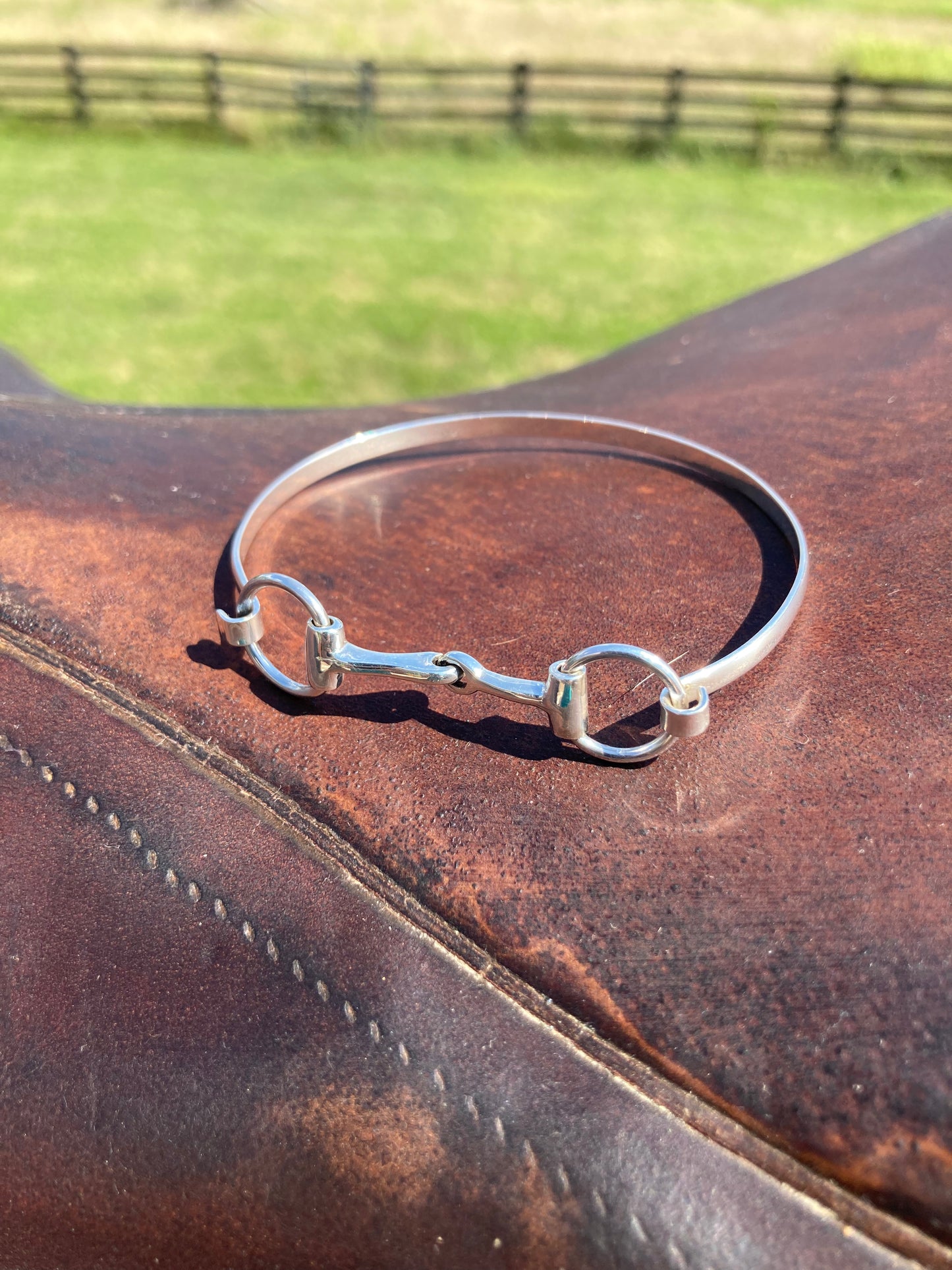 Sterling Silver Snaffle Bit Bracelet
