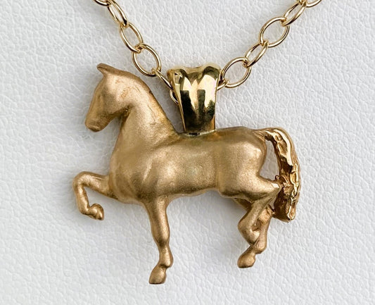 14k Gold Horse Pendant