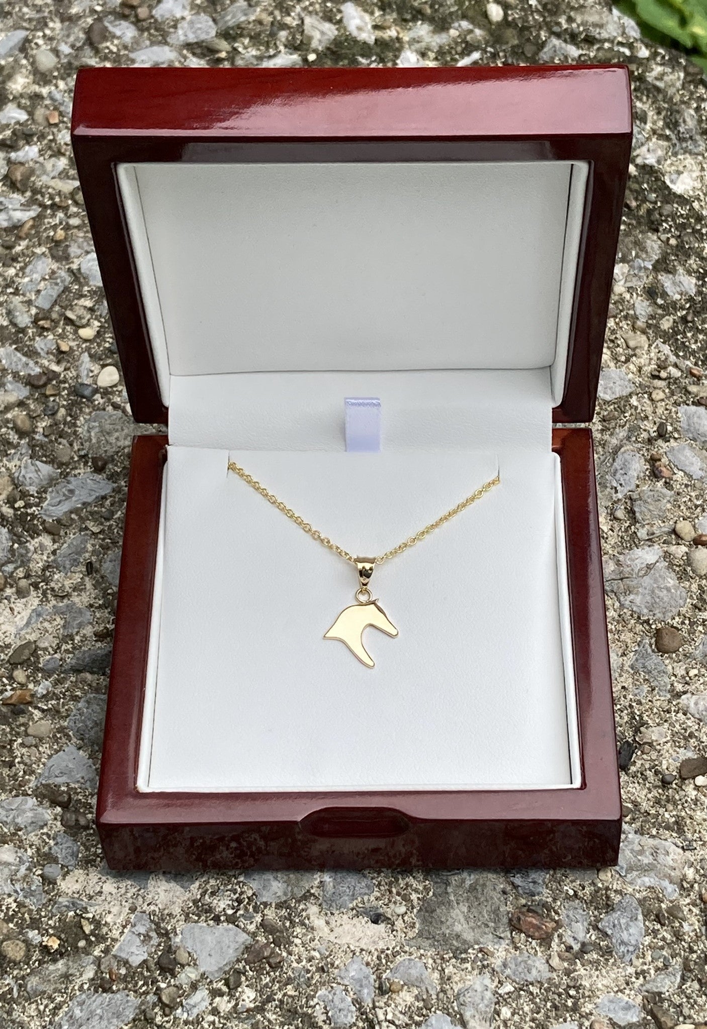 14k Gold Horse Head Silhouette