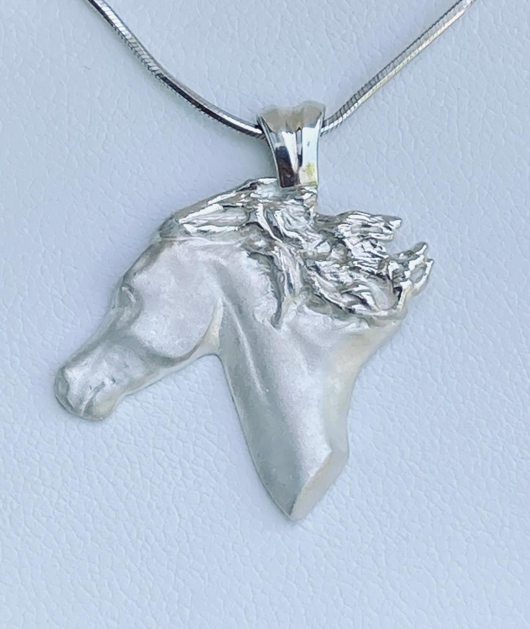 Sterling Silver Horse Head Pendant