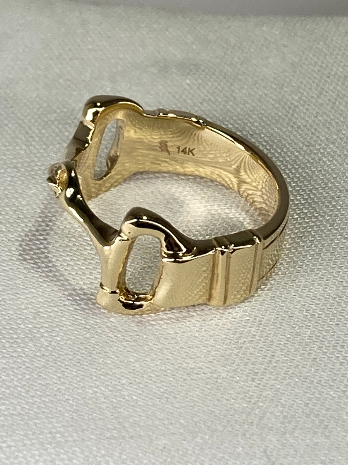 Gold Snaffle Bit Ring