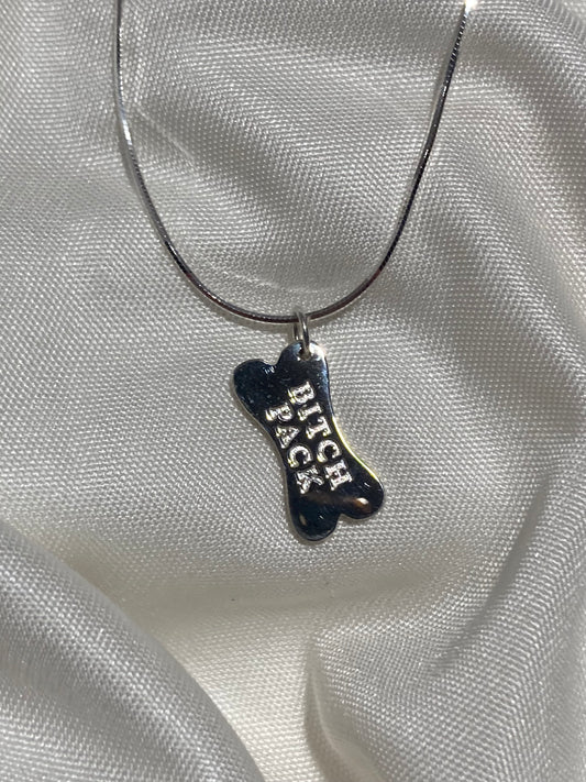 Sterling silver Bitch Pack pendant by Salina Ramsay, handcrafted fine equestrian jewelry inspired by traditional sporting life.