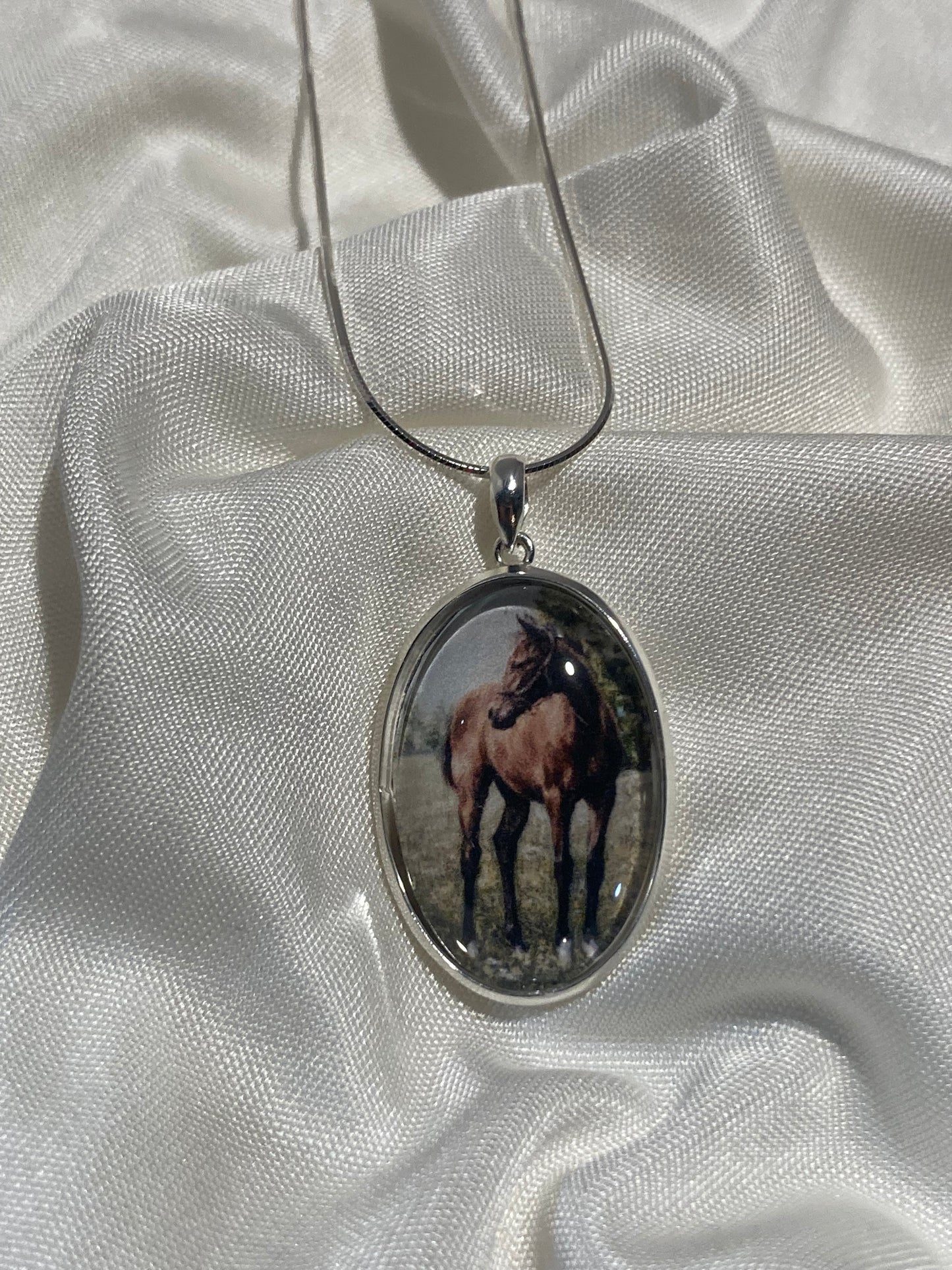 The Filly Crystal Pendant in Sterling Silver