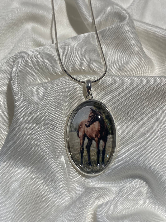 The Filly Crystal Pendant in Sterling Silver